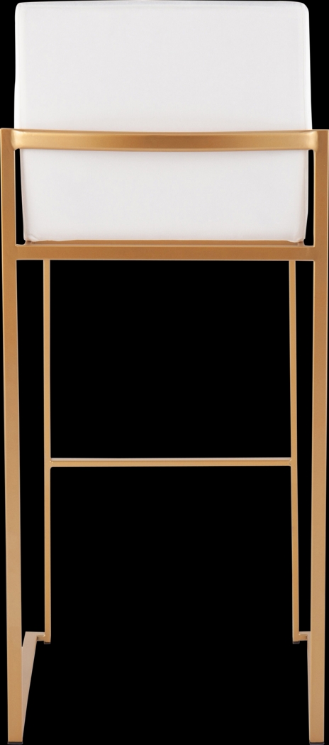 Nowotny White Gold Velvet Barstool Set of 2 - Thumbnail - Image 5