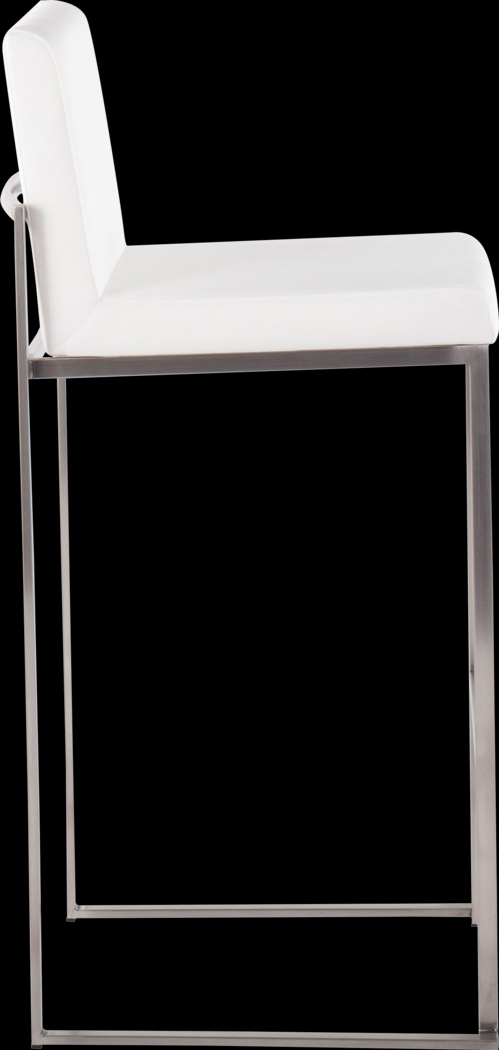 Nowotny White Silver Barstool Set of 2 - Thumbnail - Image 3