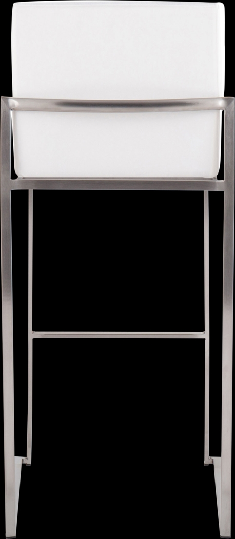 Nowotny White Silver Barstool Set of 2 - Thumbnail - Image 5