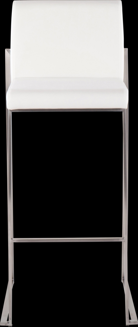 Nowotny White Silver Barstool Set of 2 - Thumbnail - Image 6