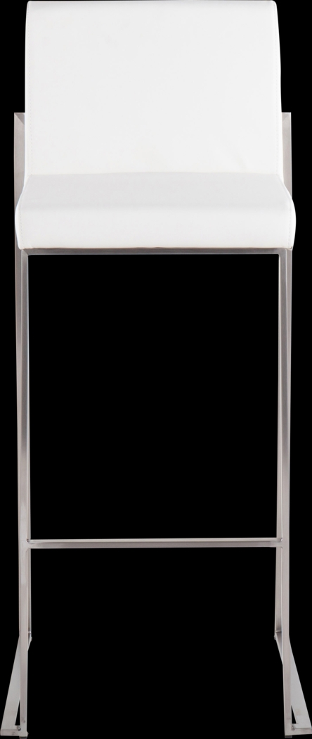 Nowotny White Silver Barstool Set of 2 - Thumbnail - Image 6