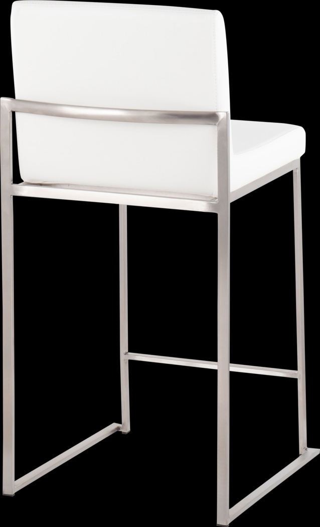 Nowotny White Silver Counter Height Stool Set of 2 - Thumbnail - Image 4