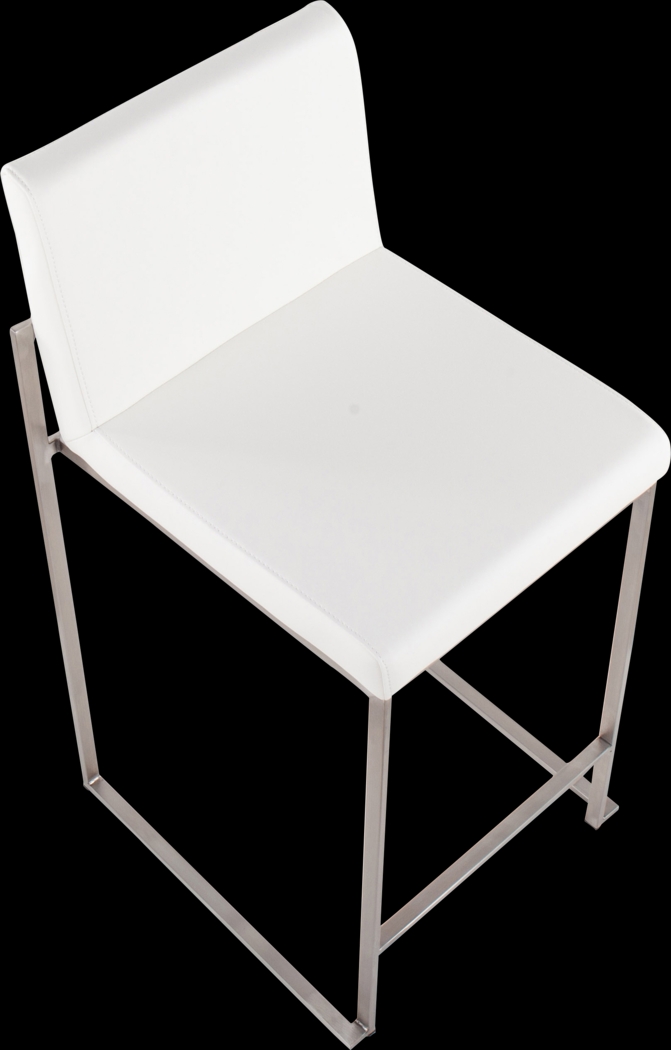 Nowotny White Silver Counter Height Stool Set of 2 - Thumbnail - Image 7