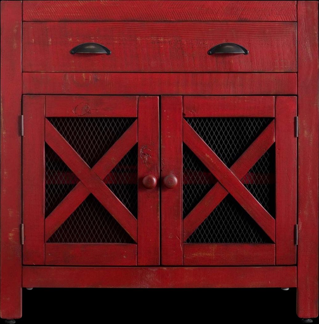 Noxubee Red Accent Cabinet - Thumbnail - Image 2