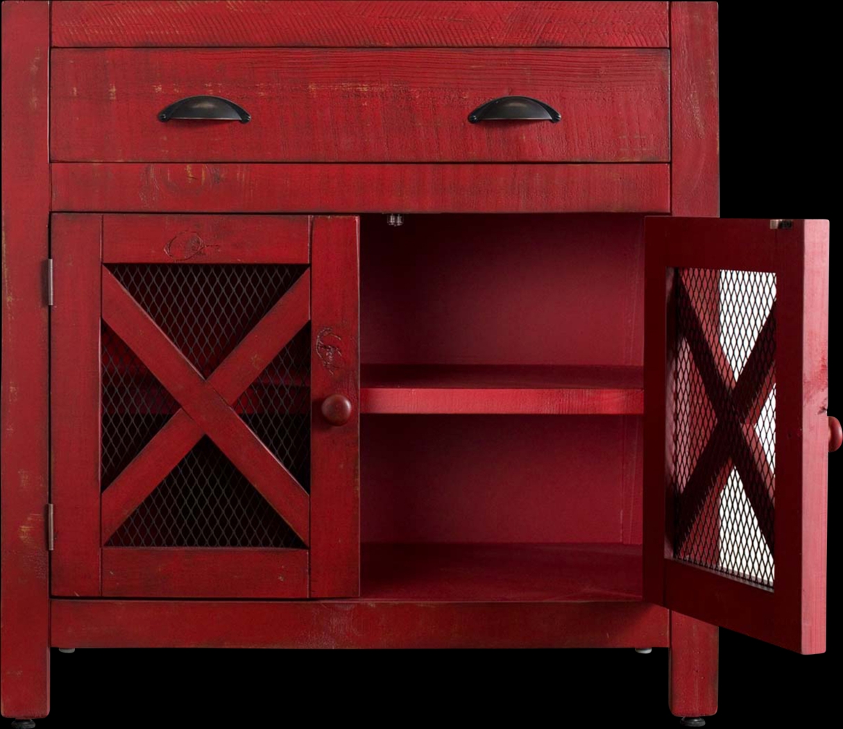 Noxubee Red Accent Cabinet - Thumbnail - Image 3