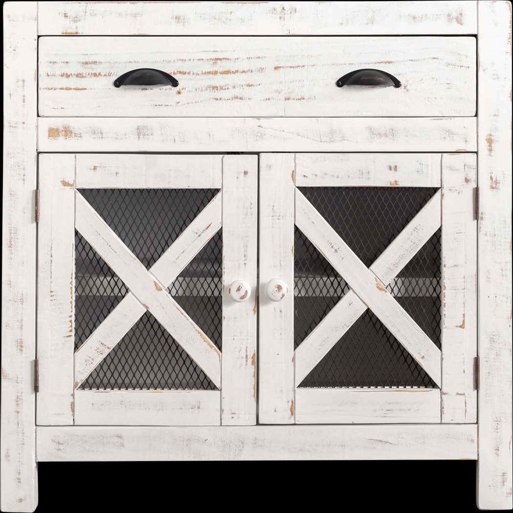 Noxubee White Accent Cabinet - Thumbnail - Image 2