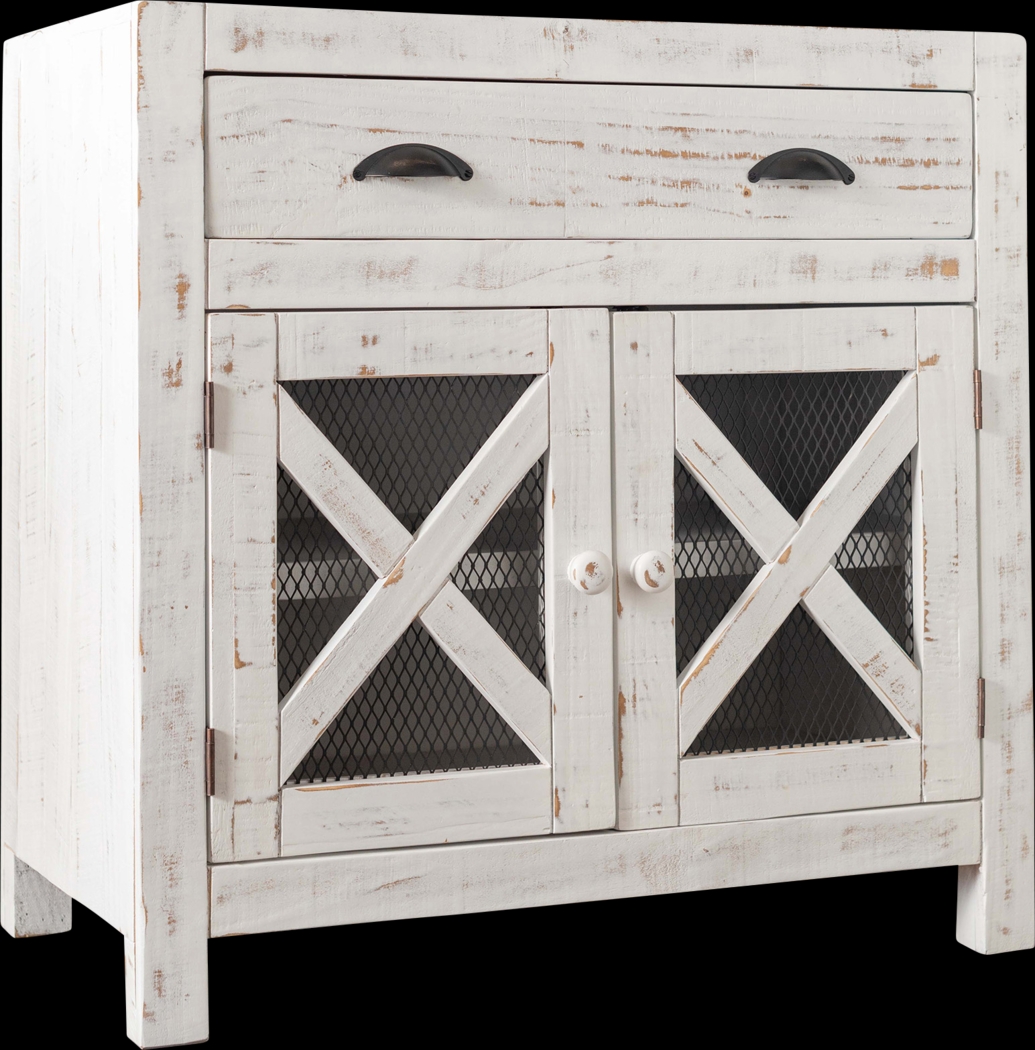 Noxubee White Accent Cabinet - Thumbnail - Image 1
