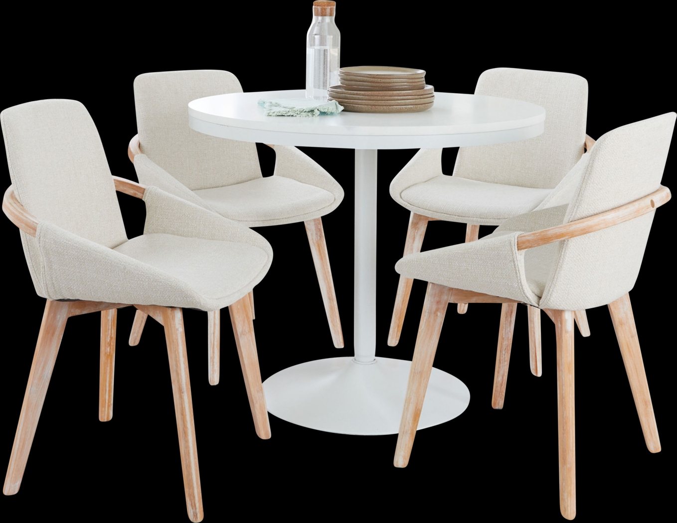 Nuckols Cream 5 Pc Dining Set - Thumbnail - Image 3