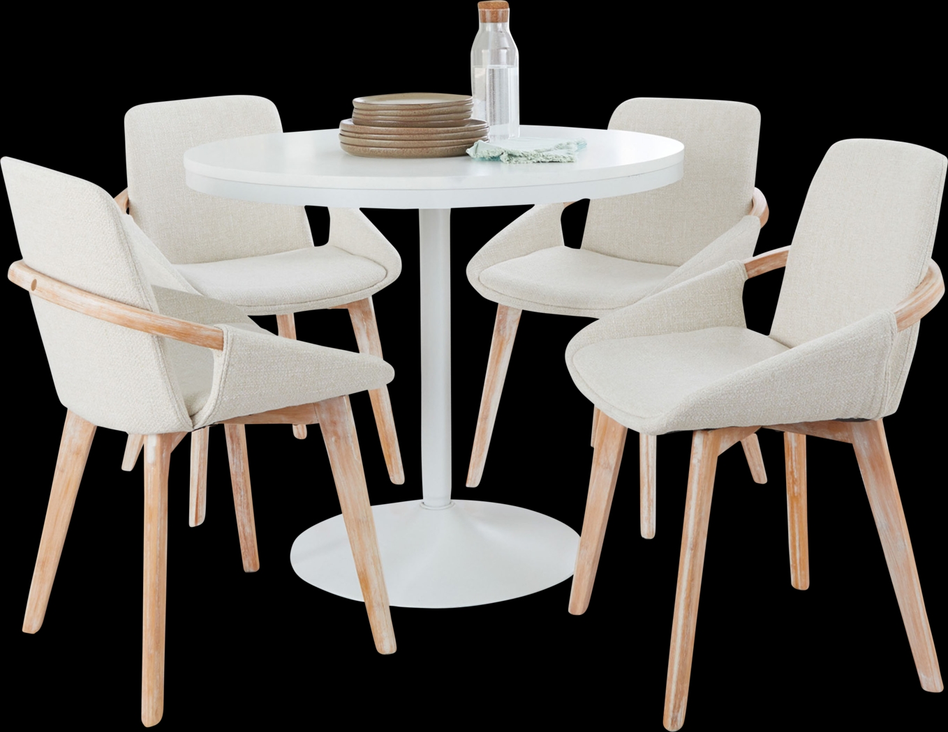 Nuckols Cream 5 Pc Dining Set - Thumbnail - Image 1