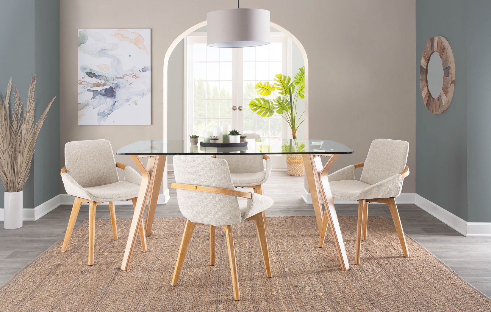 Nuckols Cream Arm Chair - Thumbnail - Image 7