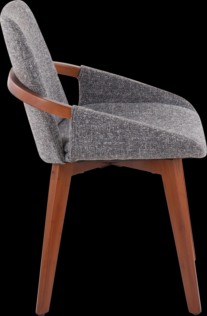 Nuckols Gray Arm Chair - Thumbnail - Image 2