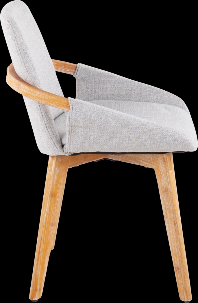 Nuckols Light Gray Arm Chair - Thumbnail - Image 2