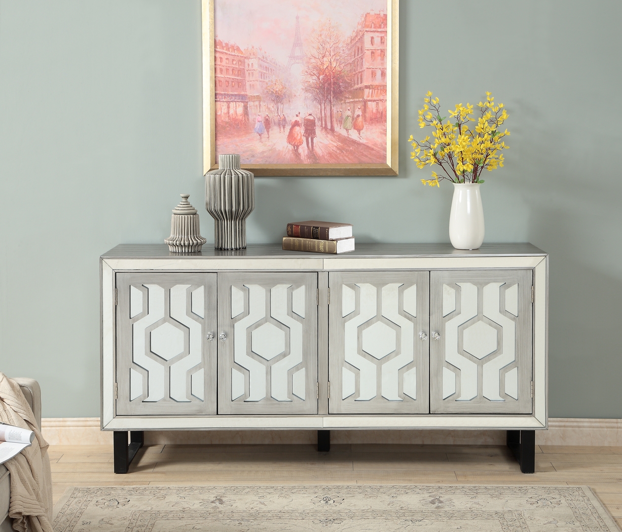 Nunley Gray Credenza - Thumbnail - Image 4