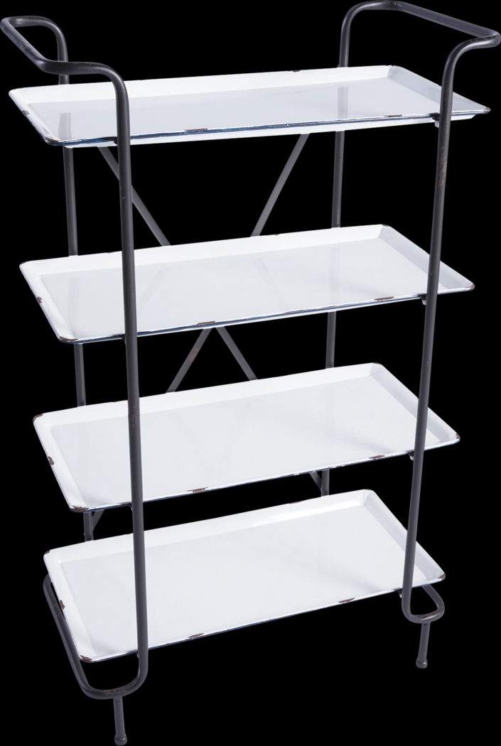 Nunnelley White Bar Cart - Thumbnail - Image 1