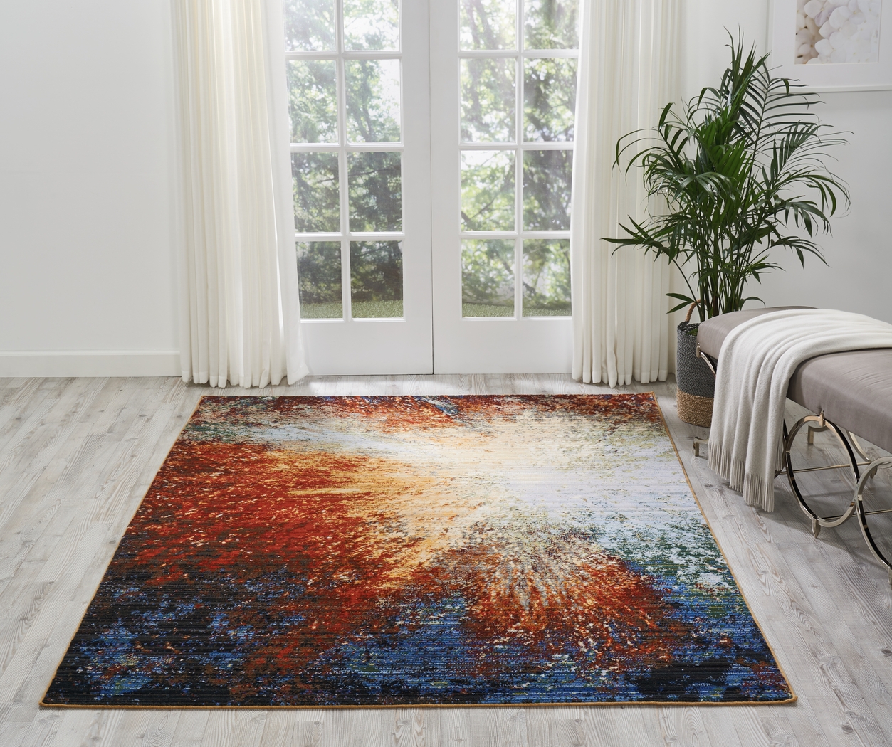 Nureen Red 5'6 x 8' Rug - Thumbnail - Image 4