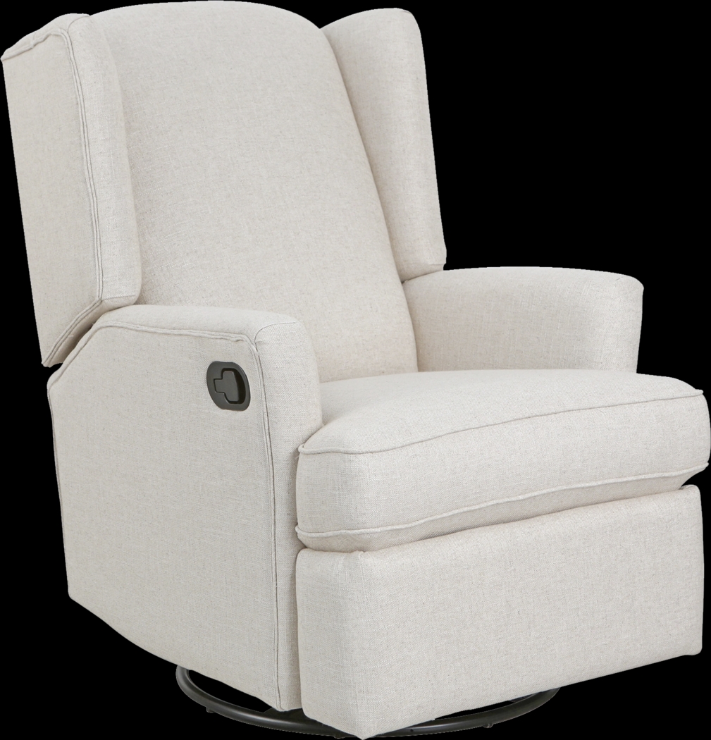 Nursery Alondria Beige Swivel Recliner - Thumbnail - Image 1