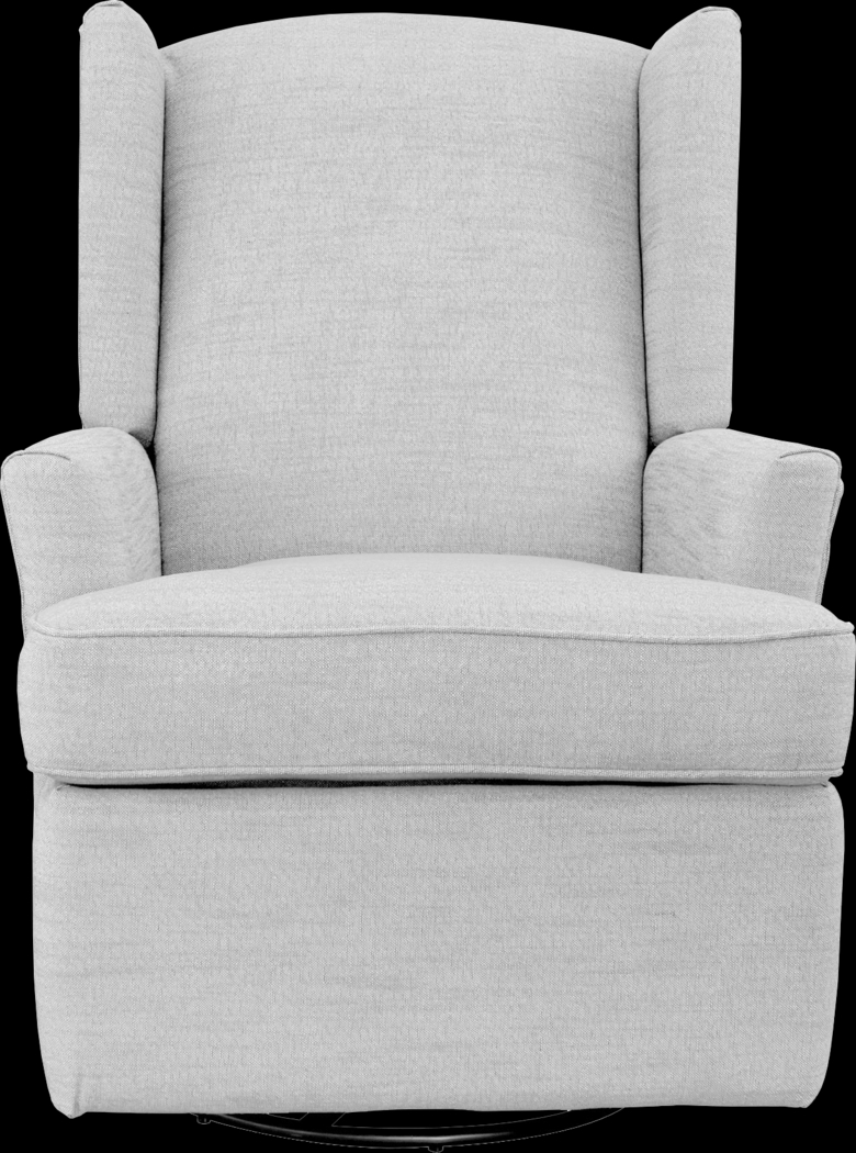 Nursery Alondria Light Gray Swivel Recliner - Thumbnail - Image 1