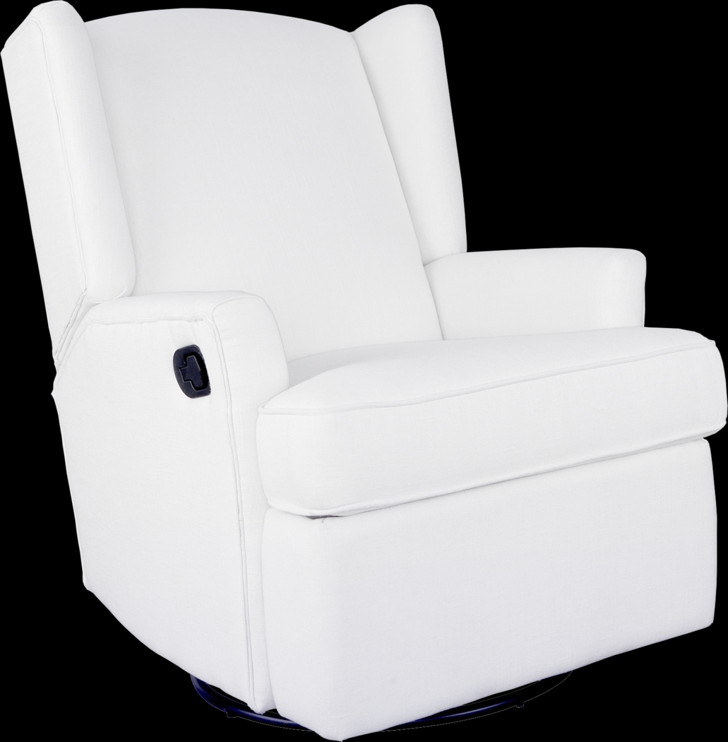 Nursery Alondria White Swivel Recliner - Thumbnail - Image 1