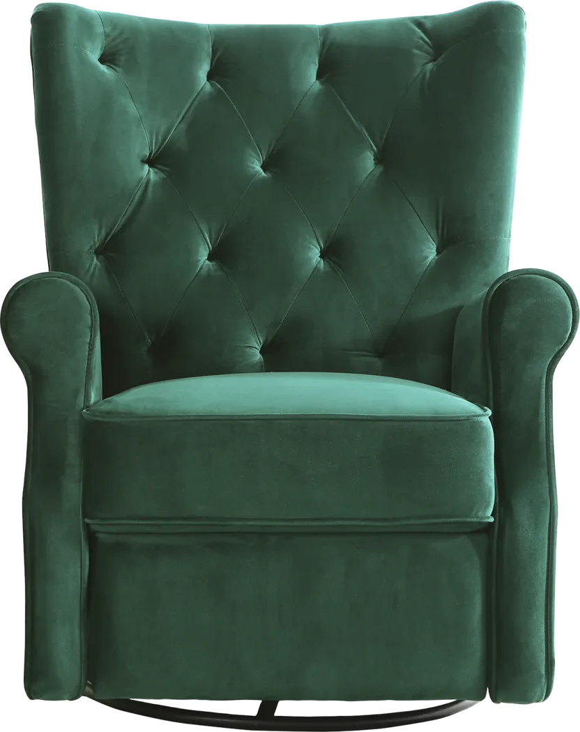 Nursery Alyna Emerald Swivel Recliner - Thumbnail - Image 2