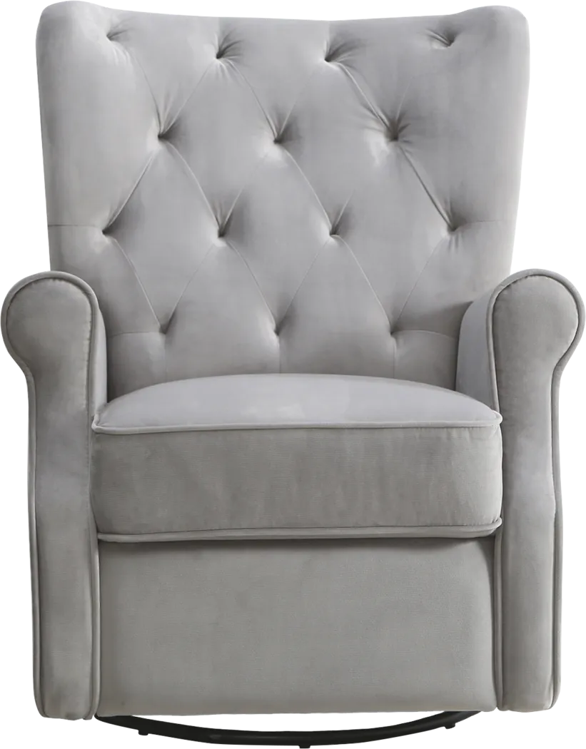 Nursery Alyna Gray Swivel Recliner - Thumbnail - Image 2
