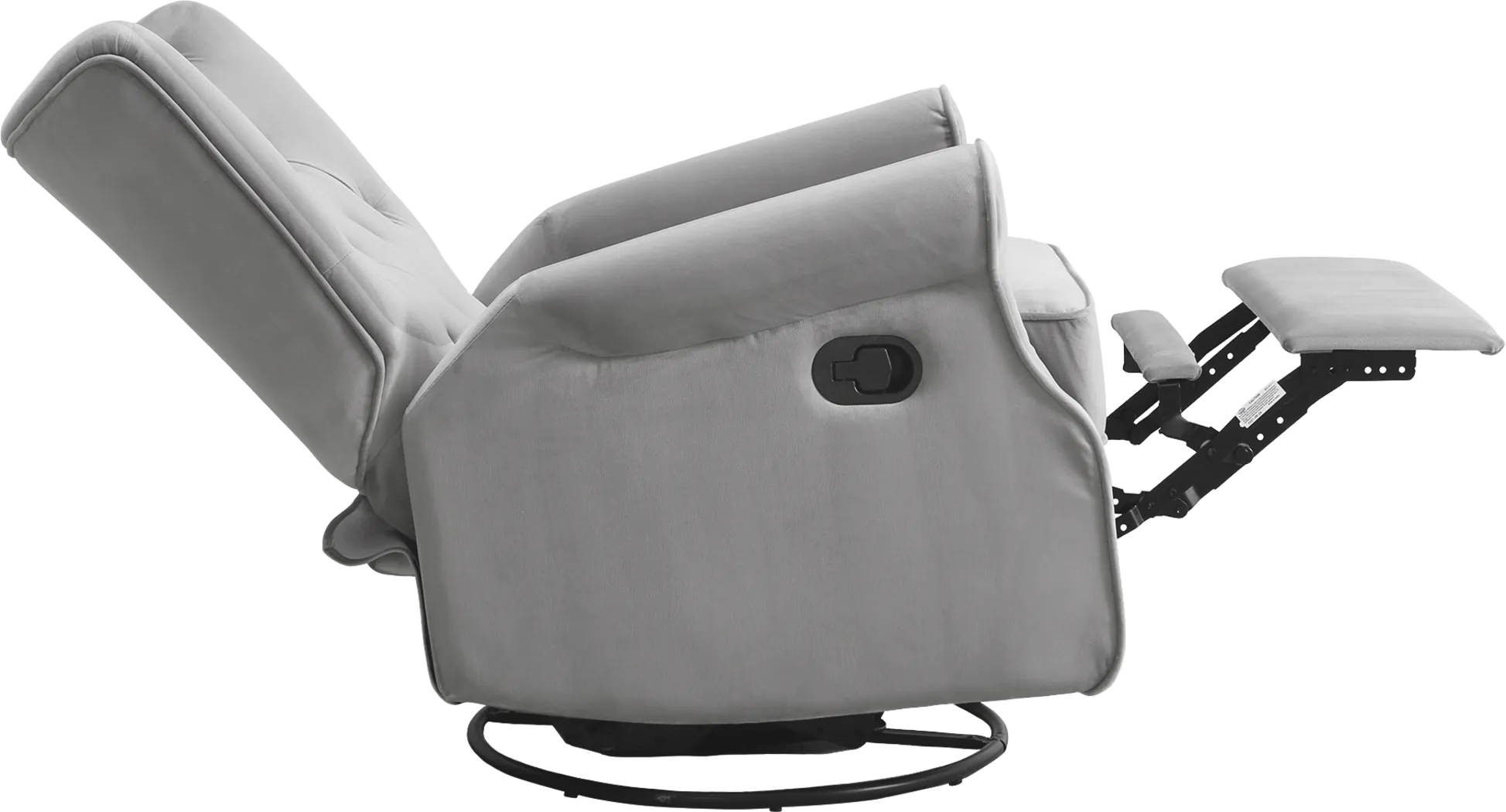 Nursery Alyna Gray Swivel Recliner - Thumbnail - Image 3