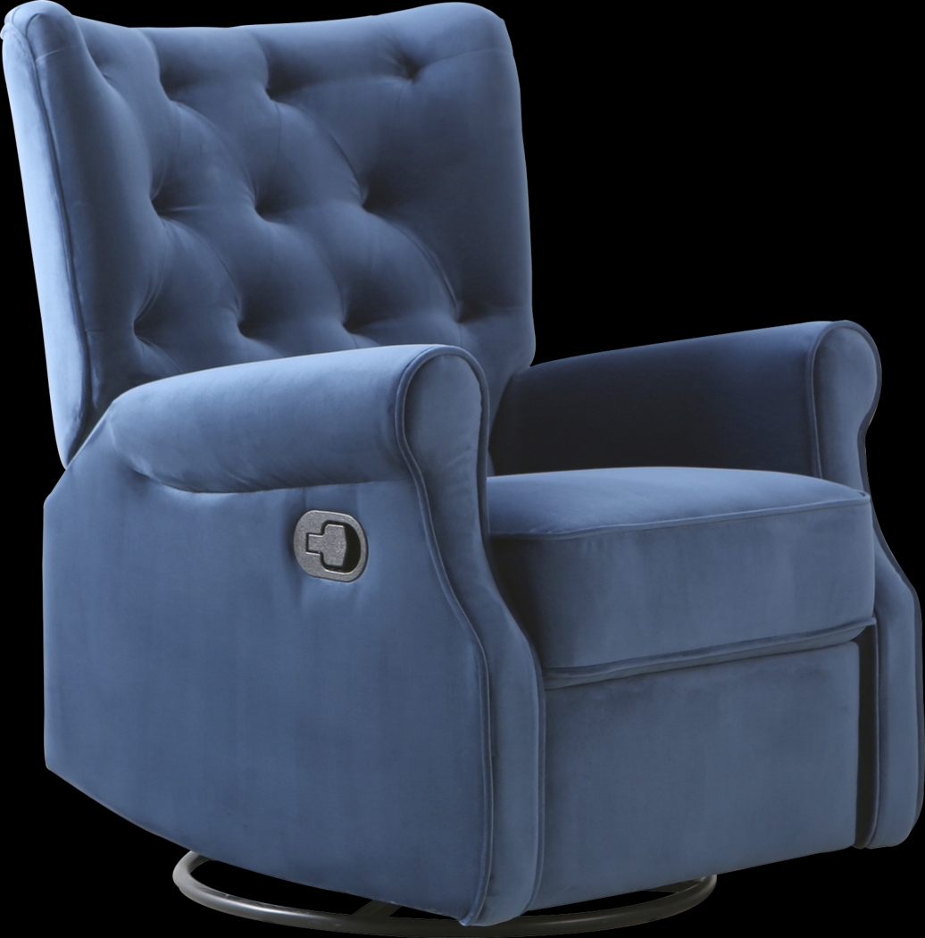 Nursery Alyna Indigo Swivel Recliner - Thumbnail - Image 1