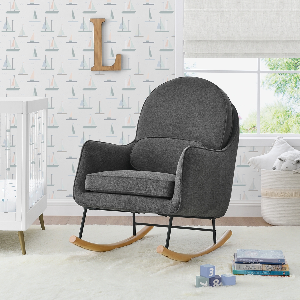Nursery Annick Dark Gray Rocker - Thumbnail - Image 2