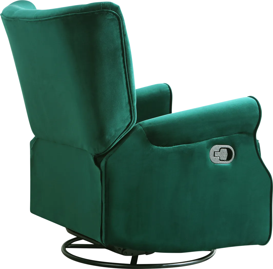 Nursery Apato I Green Swivel Recliner - Thumbnail - Image 3
