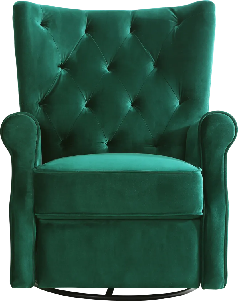 Nursery Apato I Green Swivel Recliner - Thumbnail - Image 5