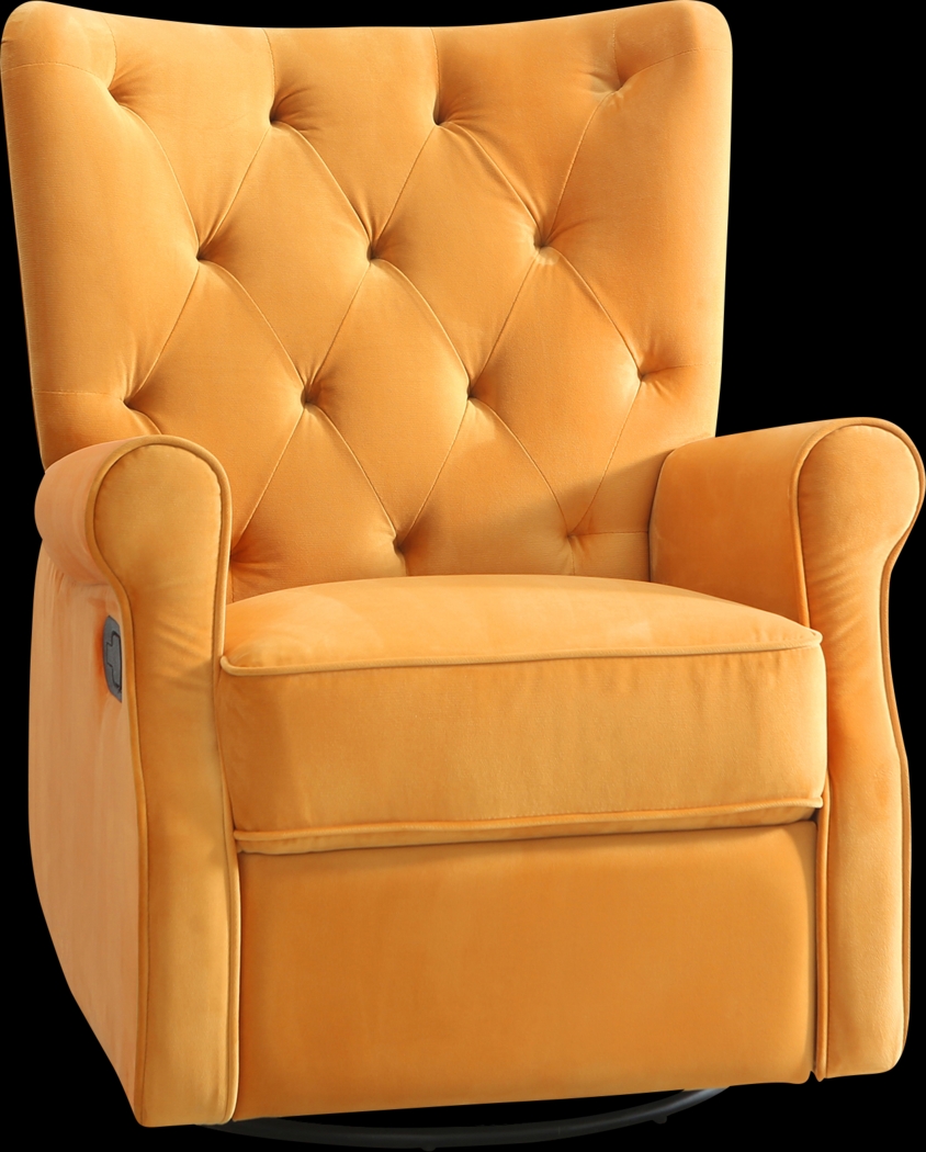 Nursery Apato I Yellow Swivel Recliner - Thumbnail - Image 2
