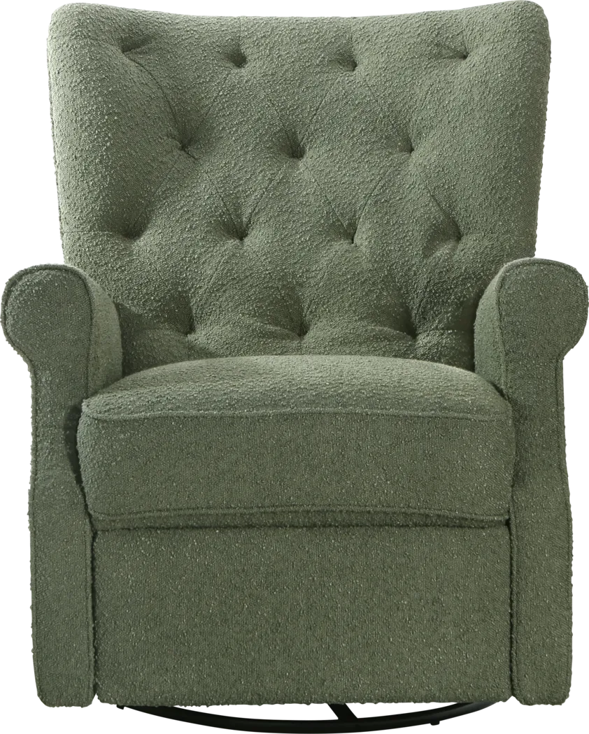 Nursery Apato II Green Swivel Recliner - Thumbnail - Image 3