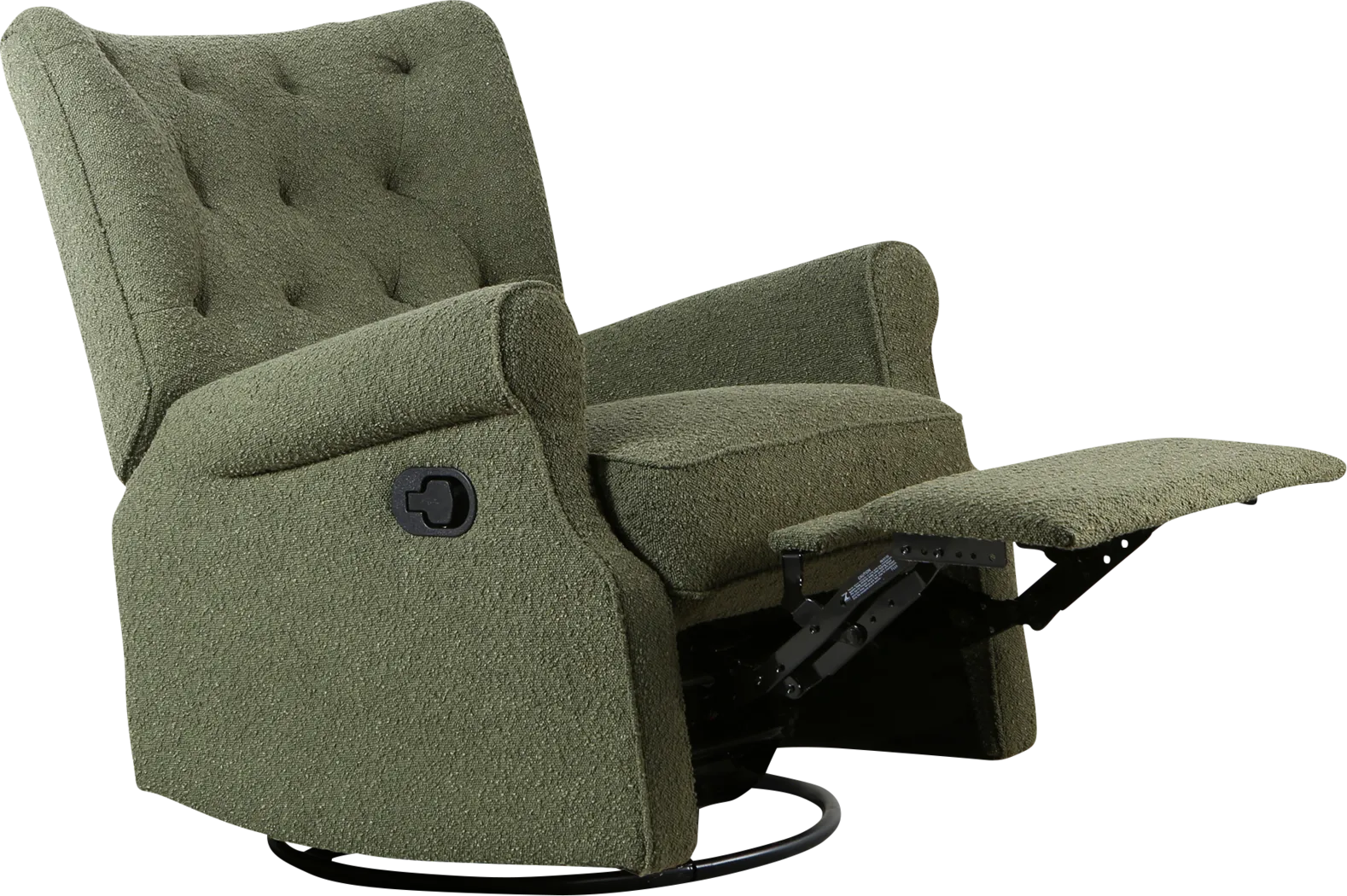Nursery Apato II Green Swivel Recliner - Thumbnail - Image 4