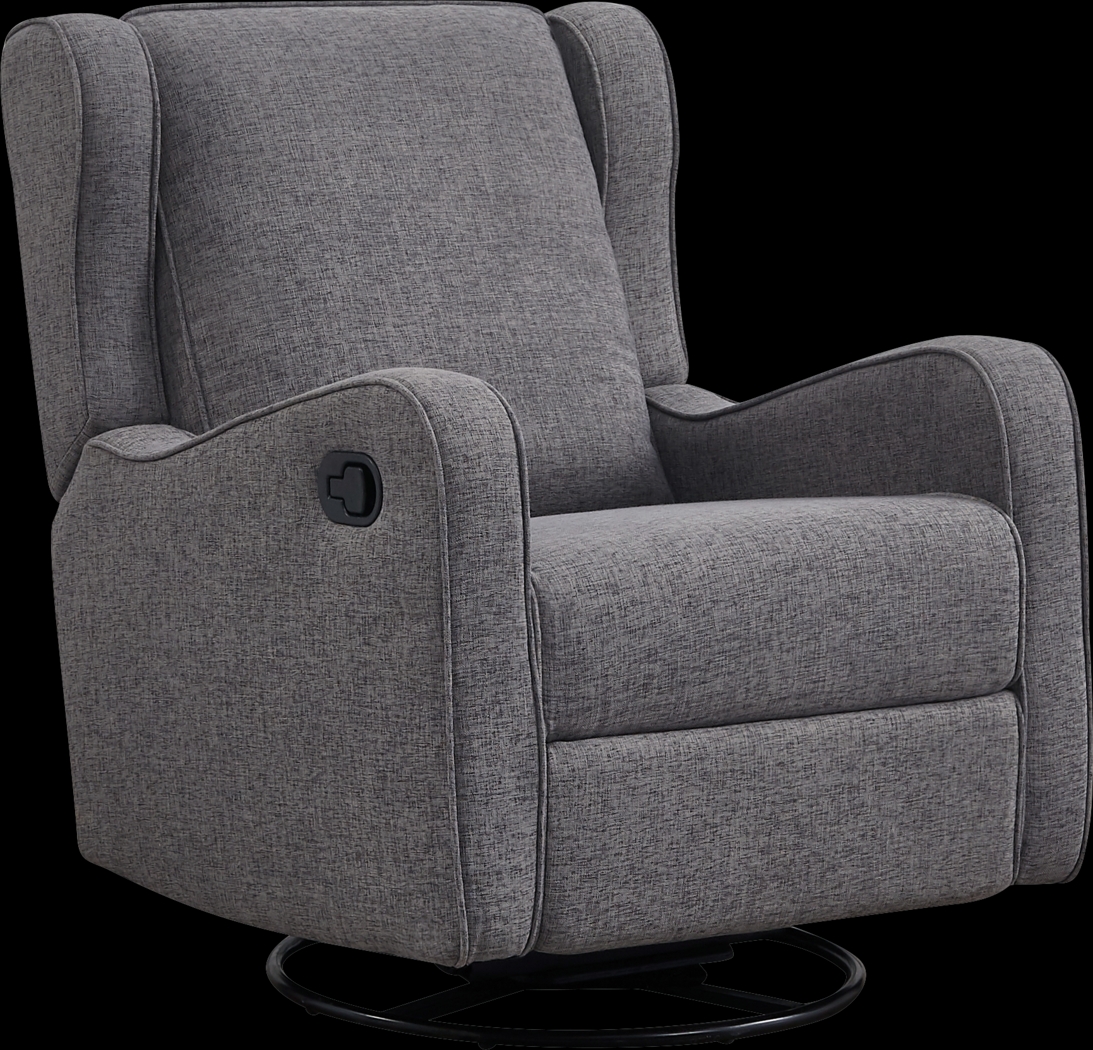 Nursery Camora Dark Gray Swivel Glider Recliner - Thumbnail - Image 1