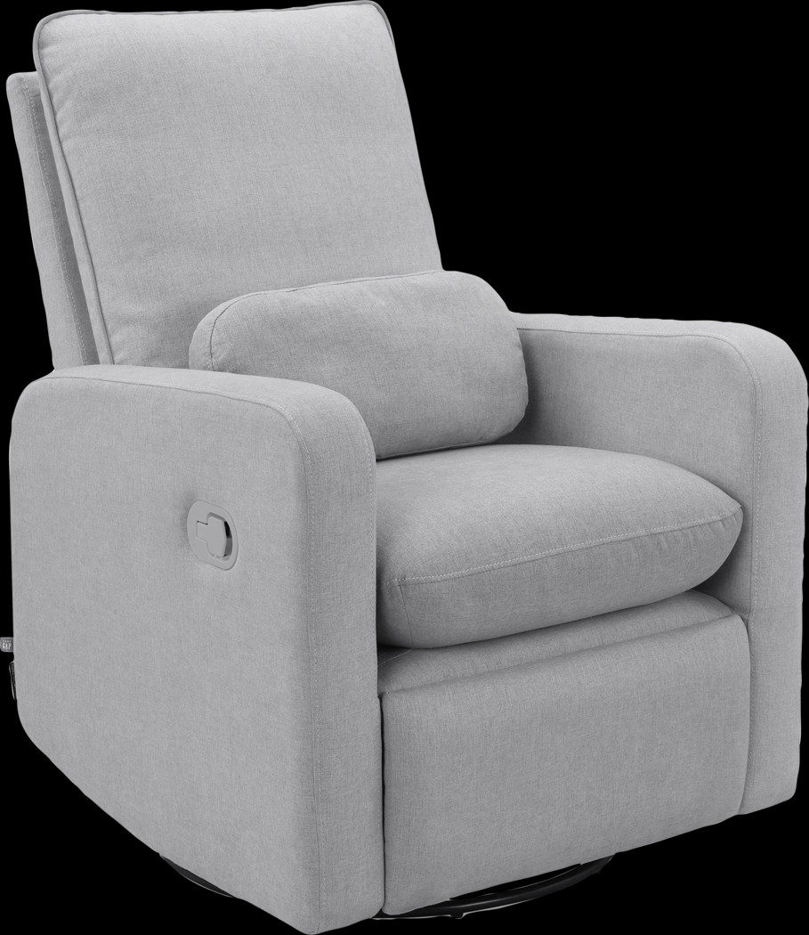 Nursery Cloud Gray Swivel Recliner - Thumbnail - Image 1