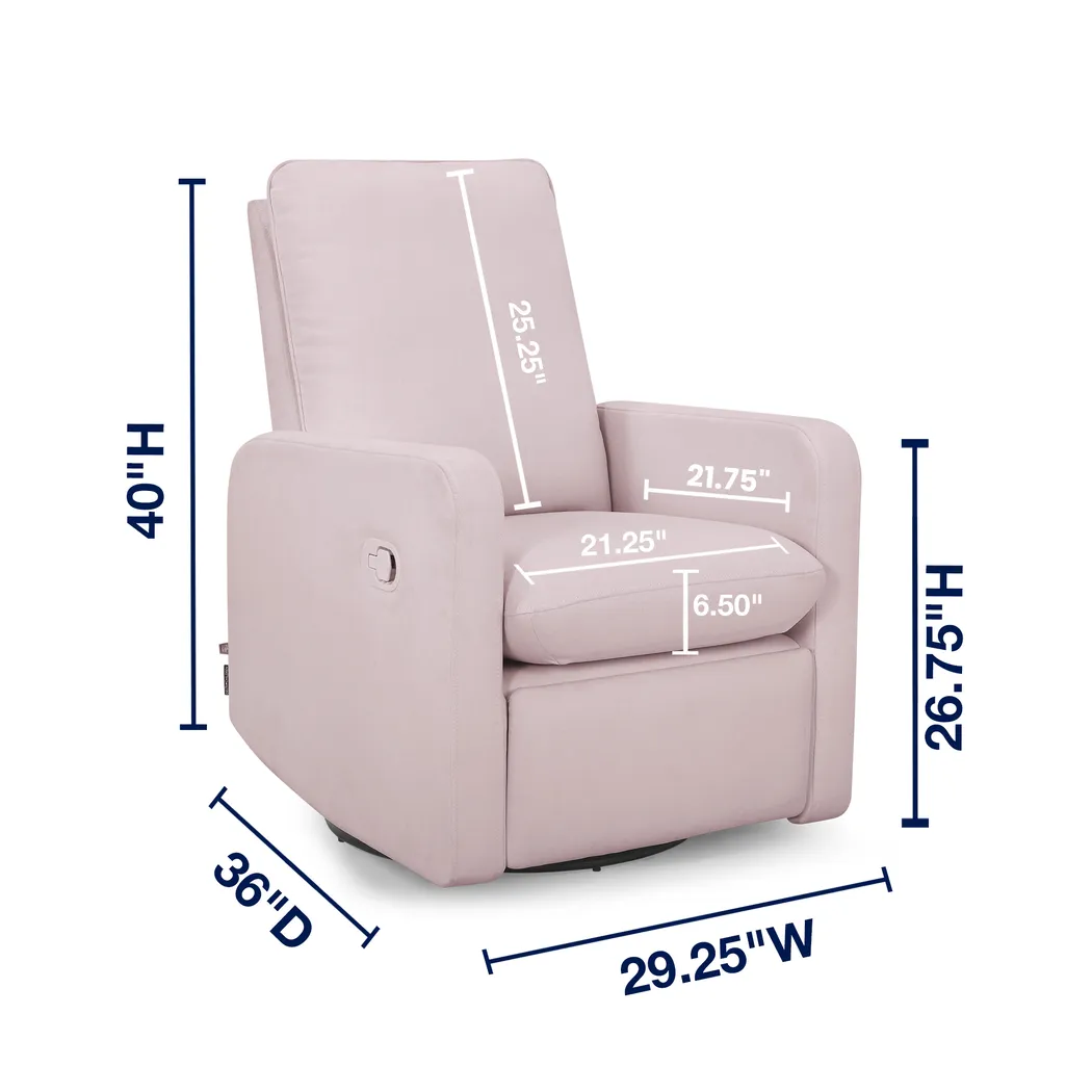 Nursery Cloud Pink Swivel Recliner - Thumbnail - Image 3