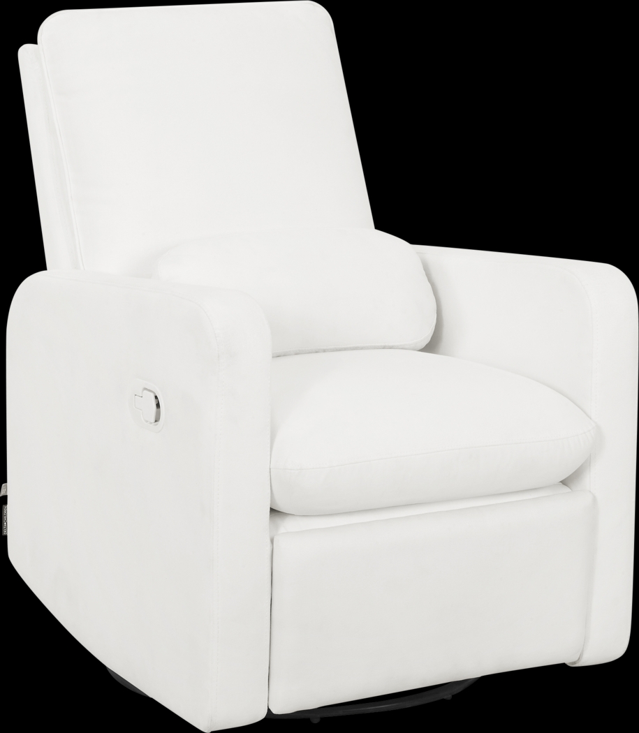 Nursery Cloud White Swivel Recliner - Thumbnail - Image 1