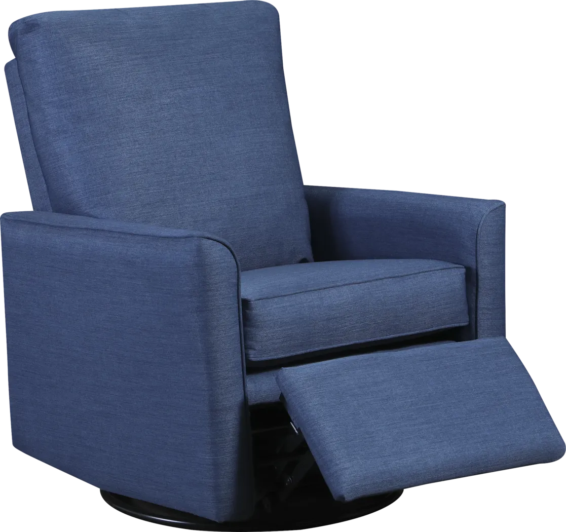Nursery Cosonee Blue Swivel Recliner - Thumbnail - Image 3