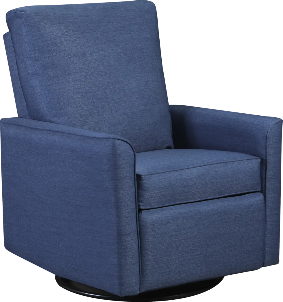 Nursery Cosonee Blue Swivel Recliner - Thumbnail - Image 1