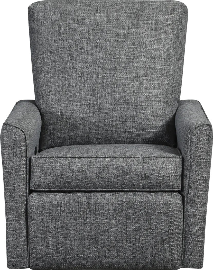 Nursery Cosonee Dark Gray Swivel Recliner - Thumbnail - Image 2