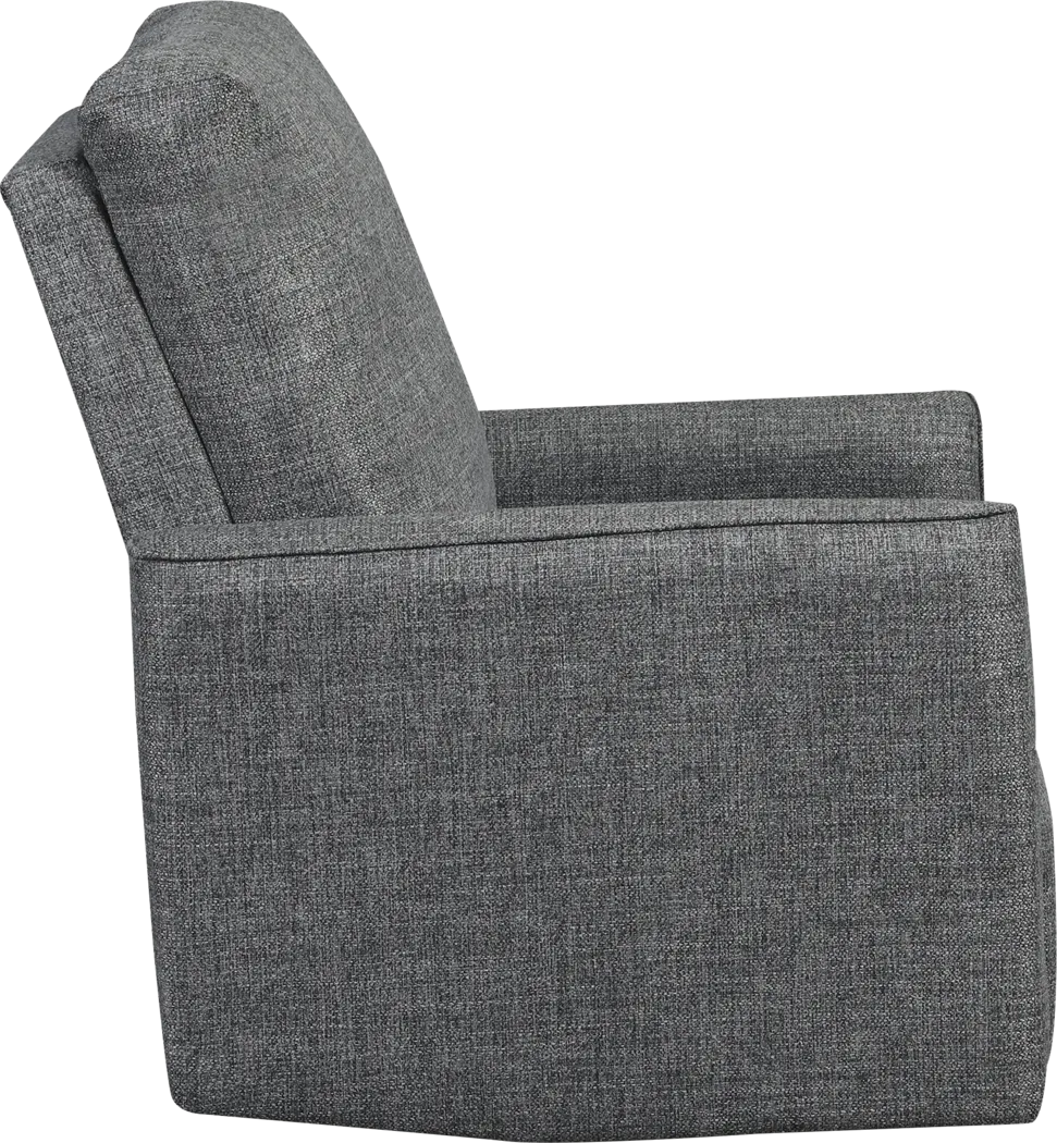 Nursery Cosonee Dark Gray Swivel Recliner - Thumbnail - Image 4