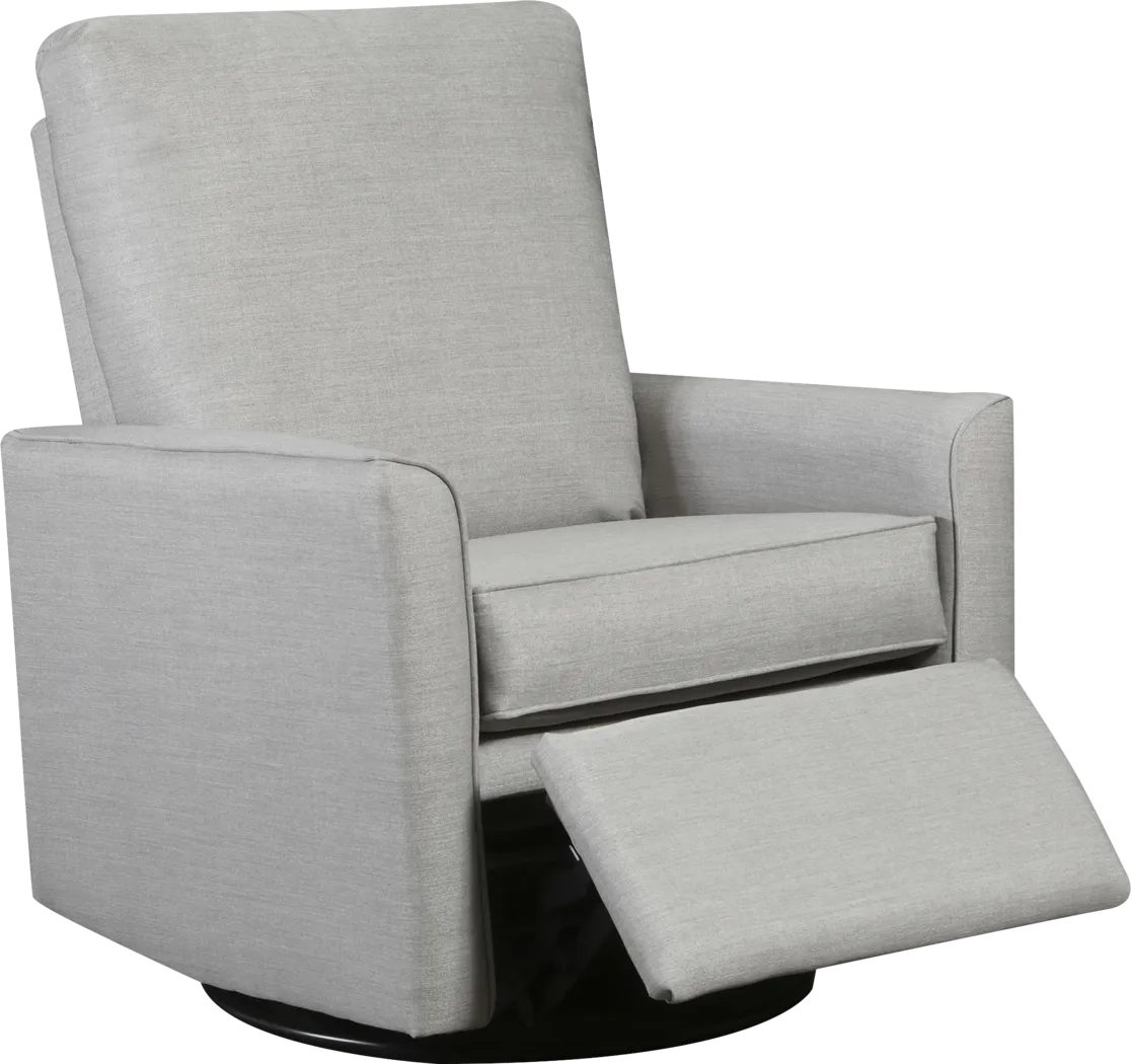 Nursery Cosonee Gray Swivel Recliner - Thumbnail - Image 3