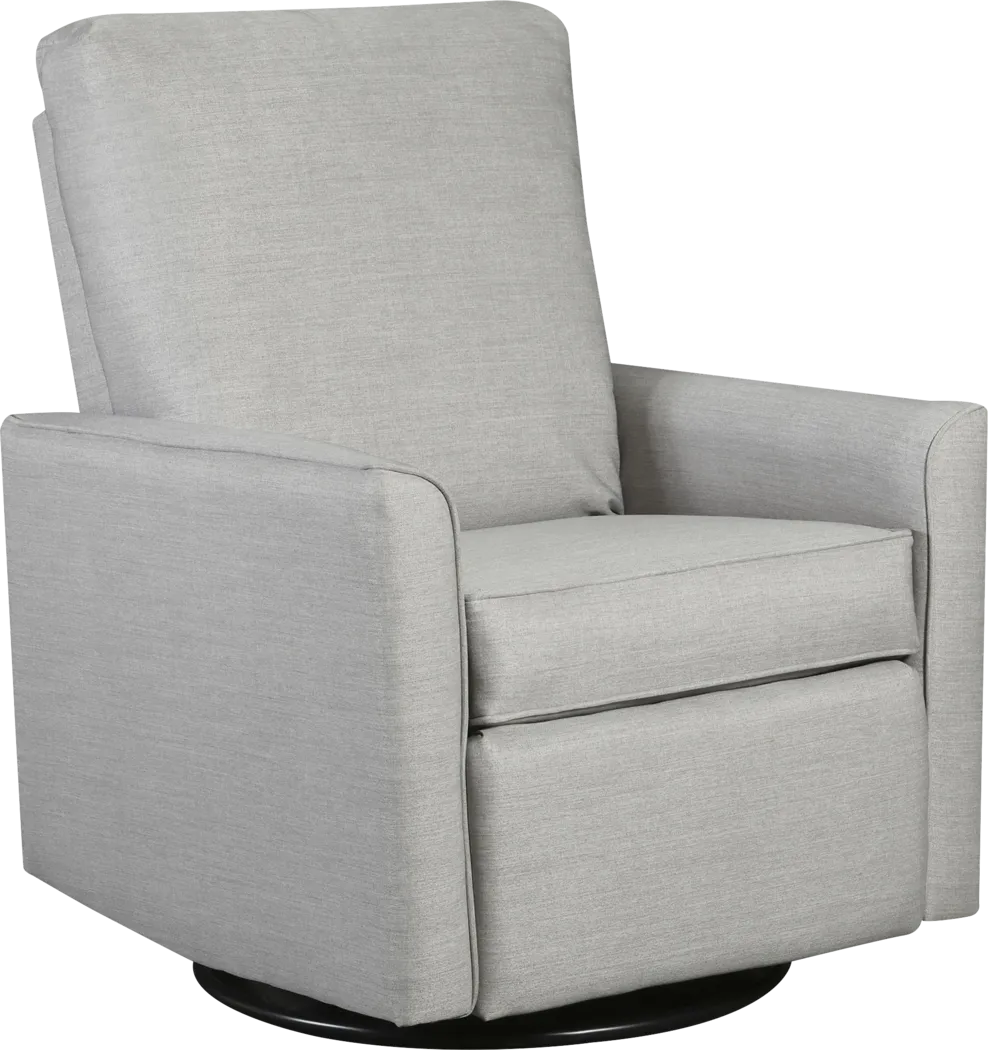 Nursery Cosonee Gray Swivel Recliner - Thumbnail - Image 1
