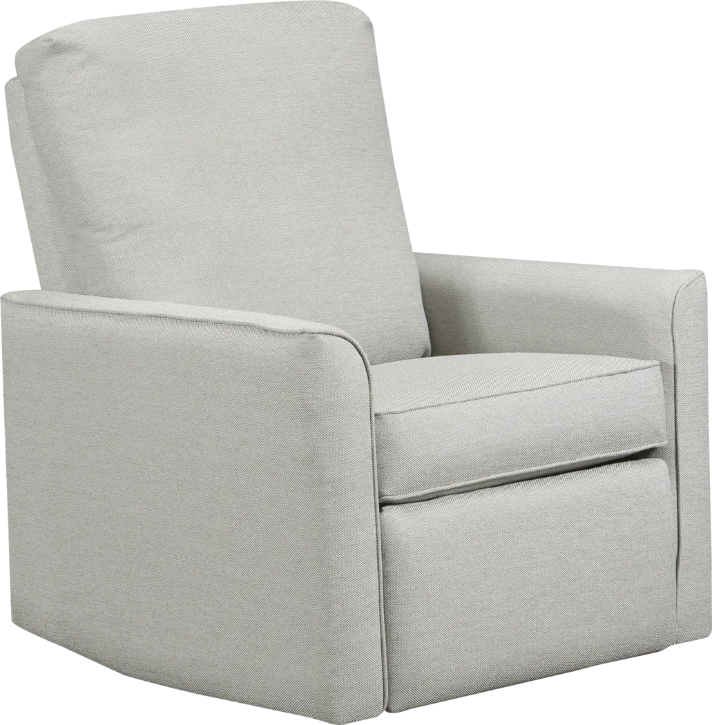 Nursery Cosonee Light Gray Swivel Recliner - Thumbnail - Image 1
