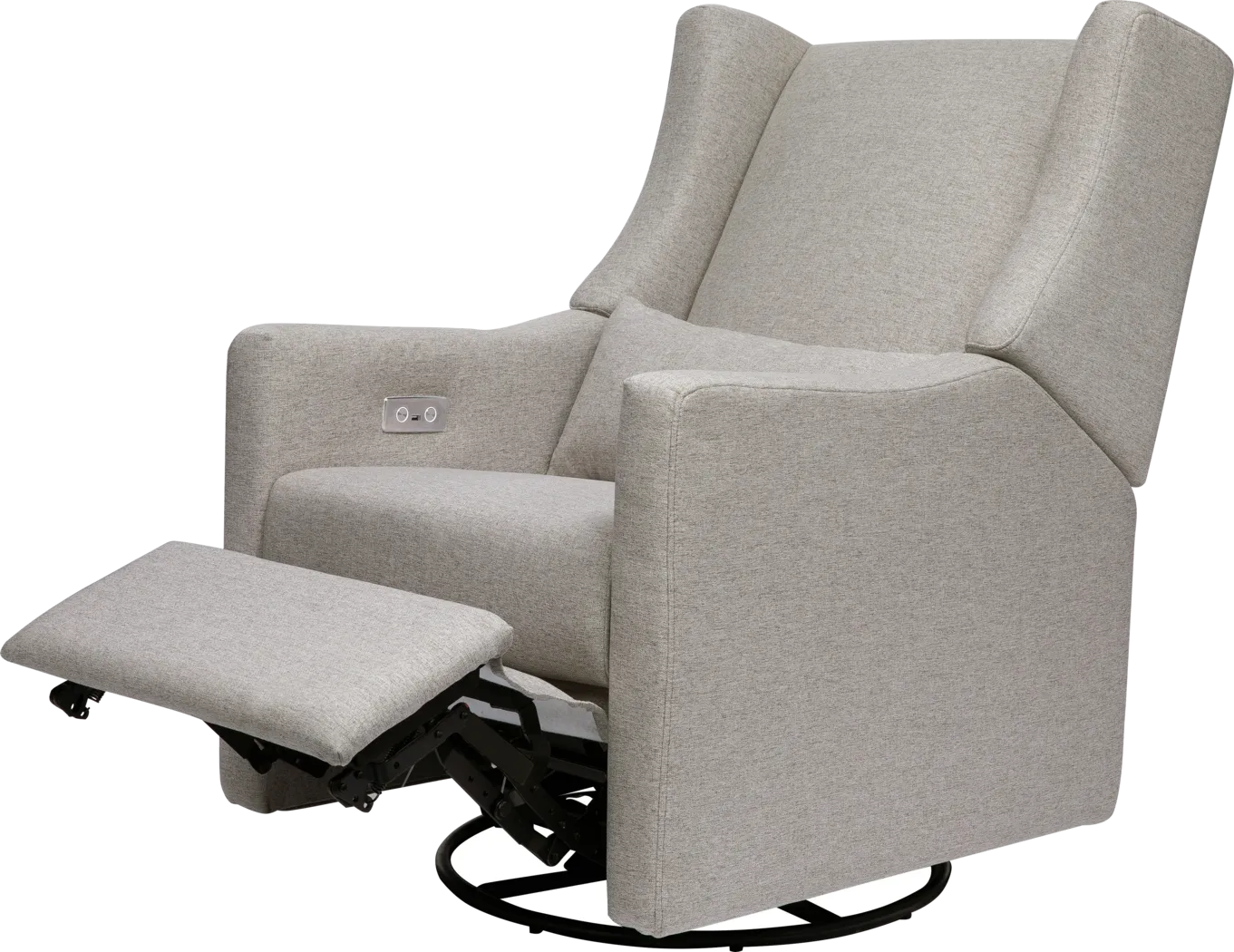 Nursery Cradle Song Gray Power Swivel Glider Recliner - Thumbnail - Image 3