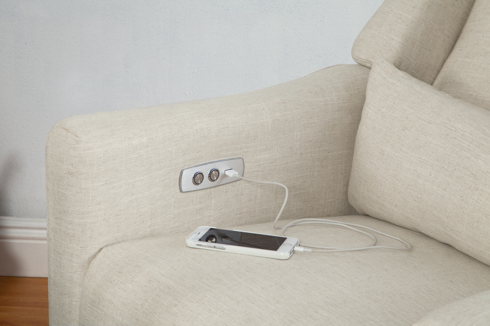 Nursery Cradle Song White Swivel Glider Recliner - Thumbnail - Image 14