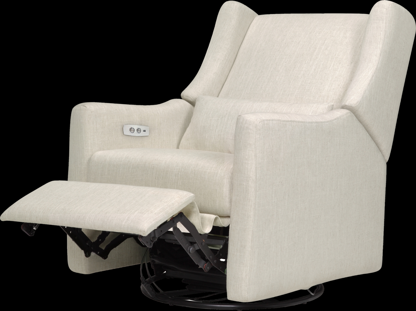 Nursery Cradle Song White Swivel Glider Recliner - Thumbnail - Image 6