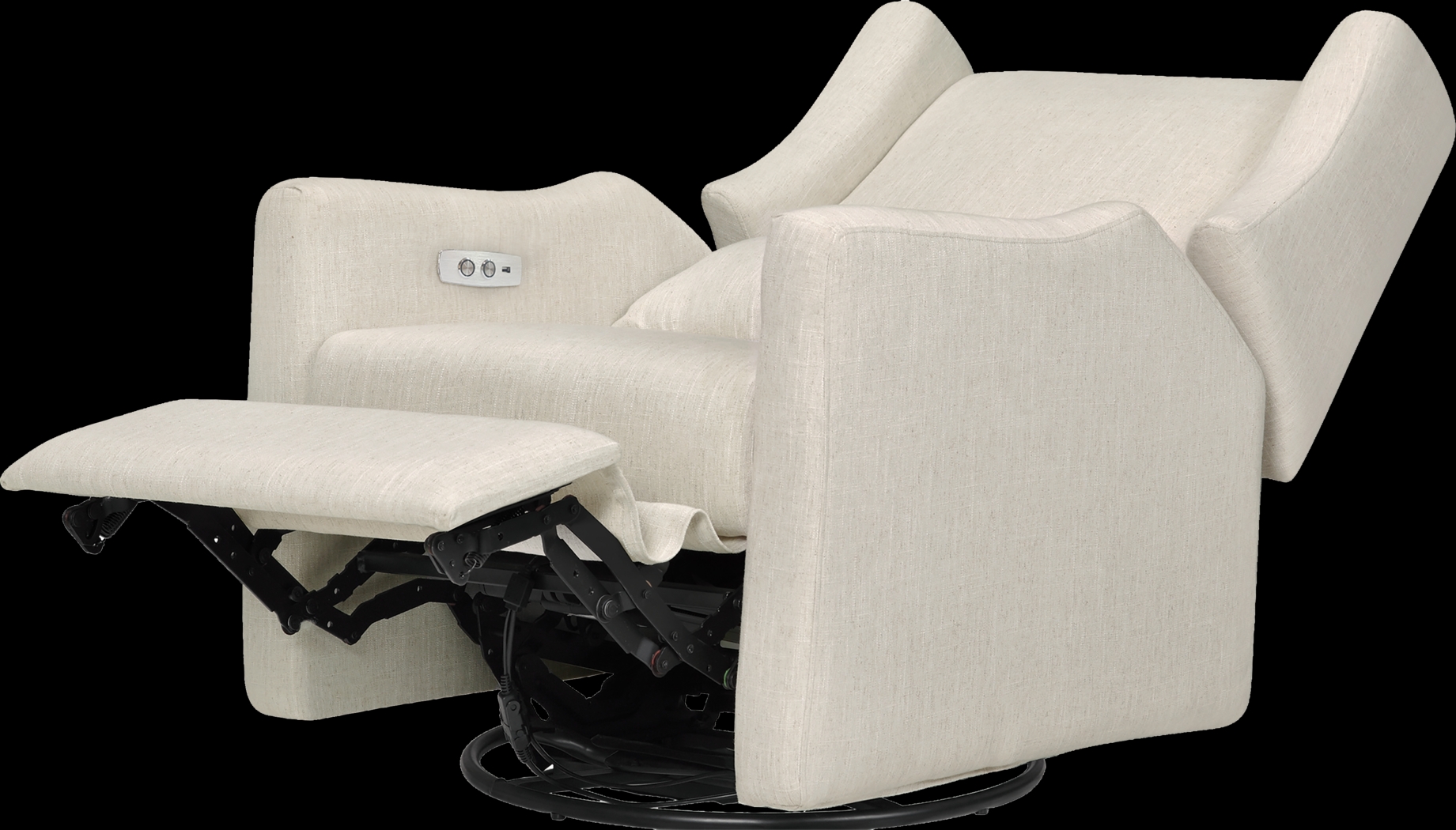 Nursery Cradle Song White Swivel Glider Recliner - Thumbnail - Image 7