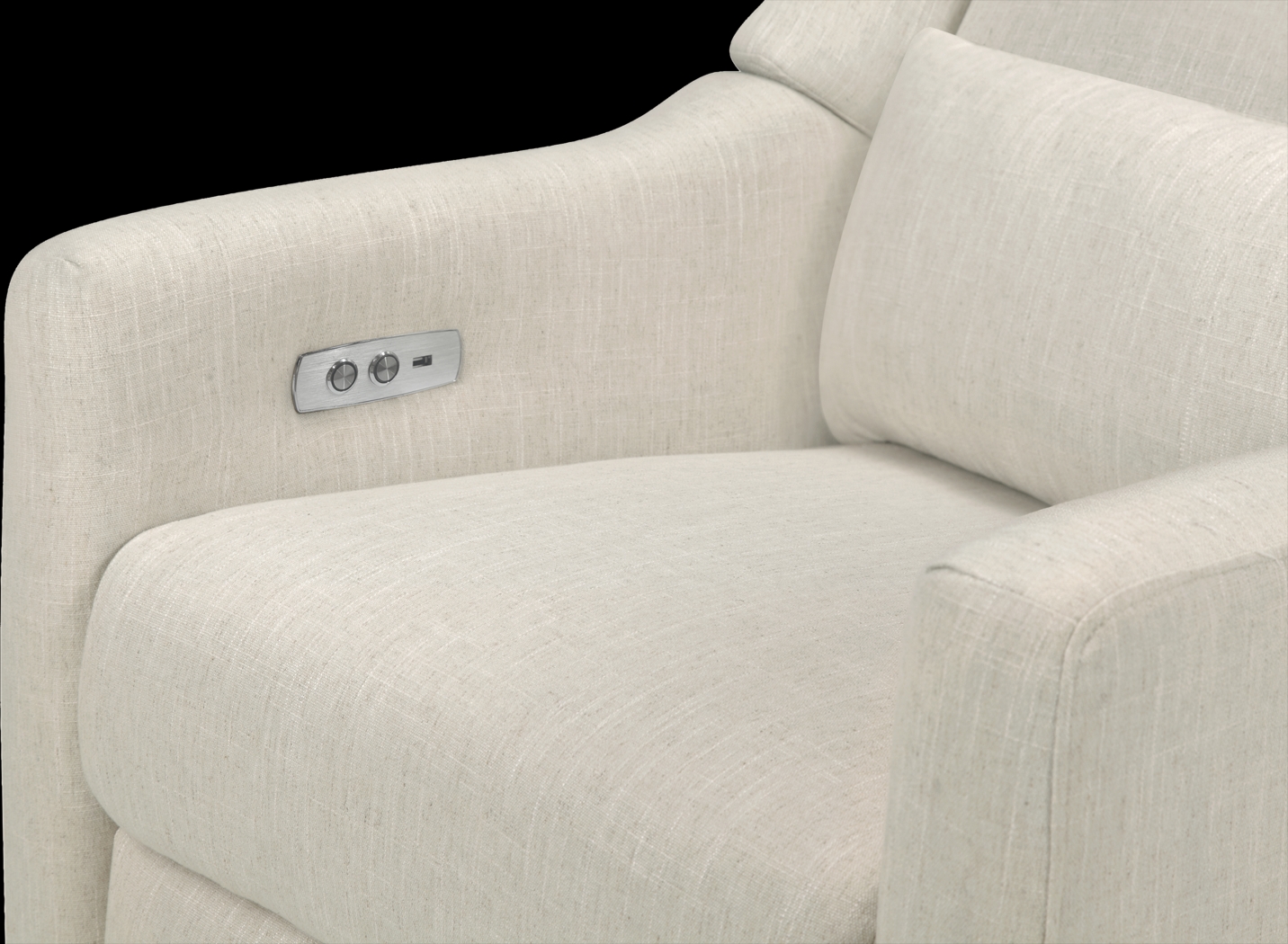 Nursery Cradle Song White Swivel Glider Recliner - Thumbnail - Image 8