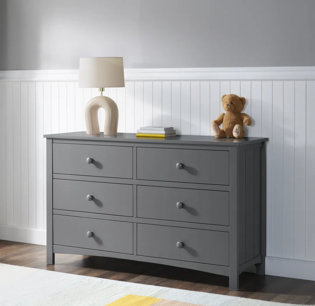 Nursery Dakson Gray 6 Drawer Dresser - Thumbnail - Image 2