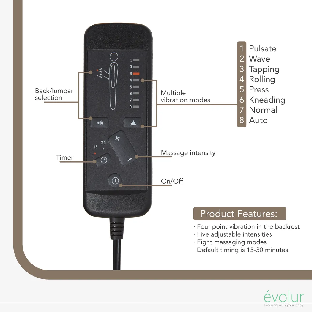 Nursery Daloair Brown Swivel Glider - Thumbnail - Image 4
